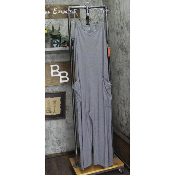 NWT State Of Day Sleeveless Knit Jumpsuit 100201527MS Pewter Heather Gray XL - Picture 4 of 8